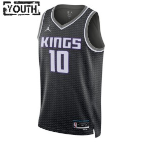Dres Sacramento Kings Domantas Sabonis 10 Jordan 2022-23 Statement Edition Crno Swingman - Dječji